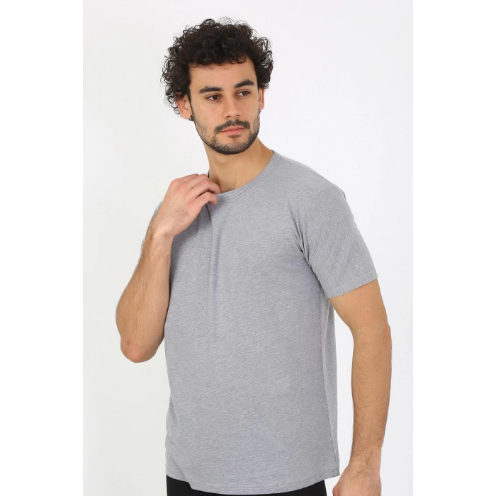 MİRAY- Erkek Sıfır Yaka Gri Penye Atlet