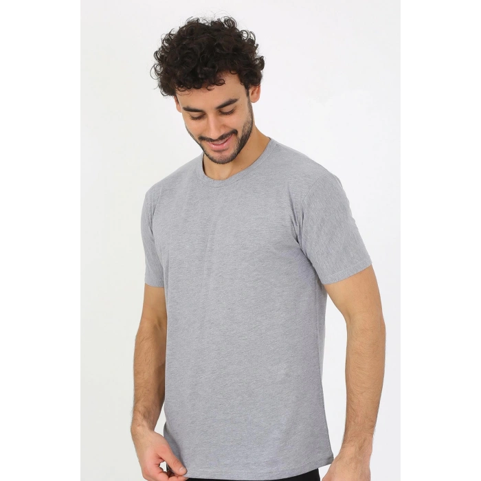 MİRAY- Erkek Sıfır Yaka Gri Penye Atlet