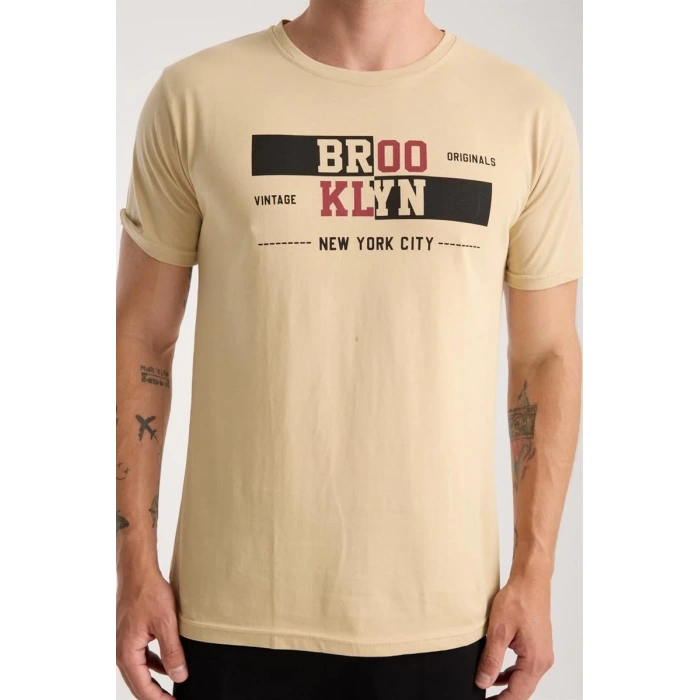 MİRAY- Erkek Ten Rengi Kısa Kol Pijama Takımı