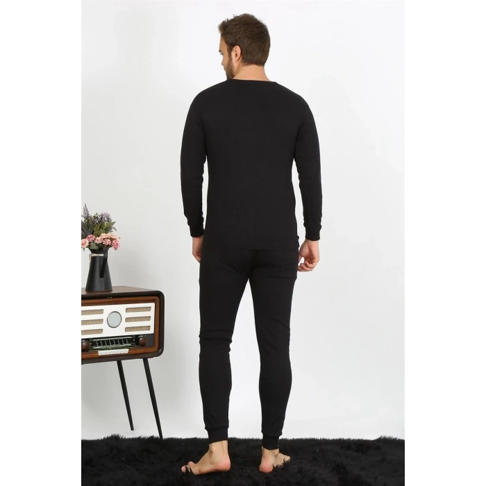MİRAY- Erkek Termal Kışlık Alt Üst İçlik Takım Siyah