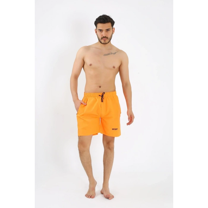 MİRAY- Erkek Turuncu Deniz Şortu