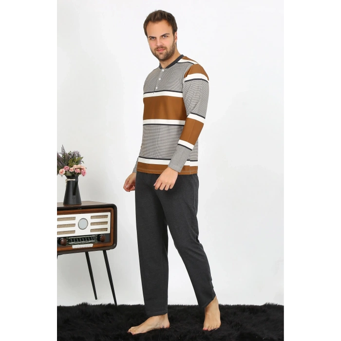 MİRAY- Erkek Uzun Kol Penye Pijama Takım