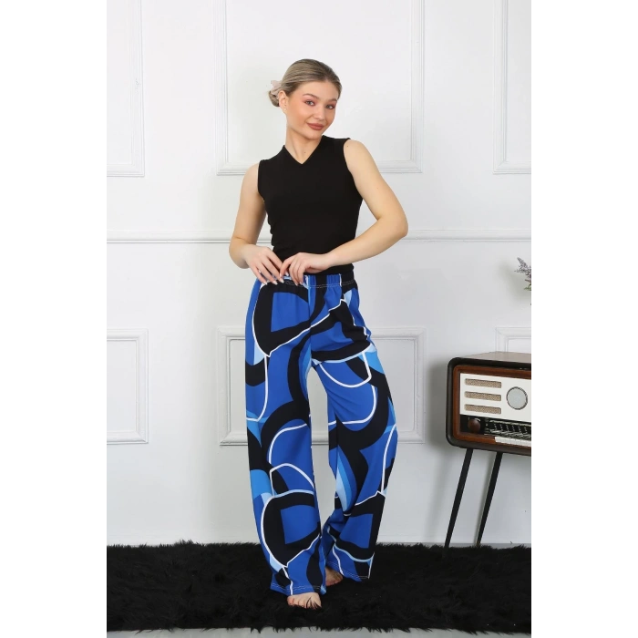 MİRAY- Kadın Bol Paça Penye Saks Alt Üst Takım