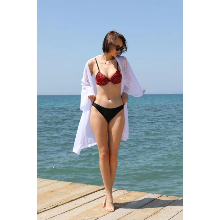 MİRAY- Kadın Kimono Pareo Plaj Elbisesi Beyaz