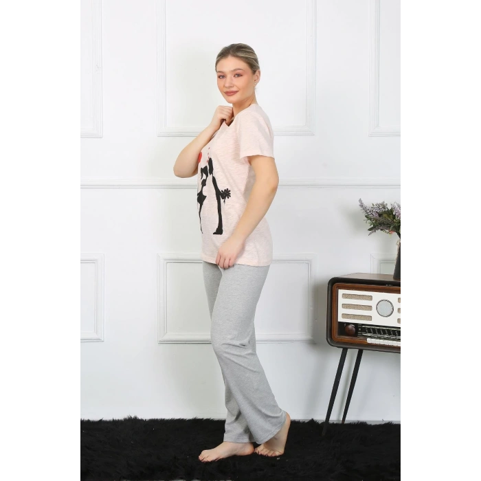 MİRAY- Kadın Kısa Kol Penye Pijama Takım