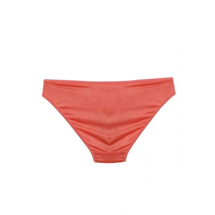 MİRAY- Kadın Mercan Rengi Dantel Detaylı 2li Slip