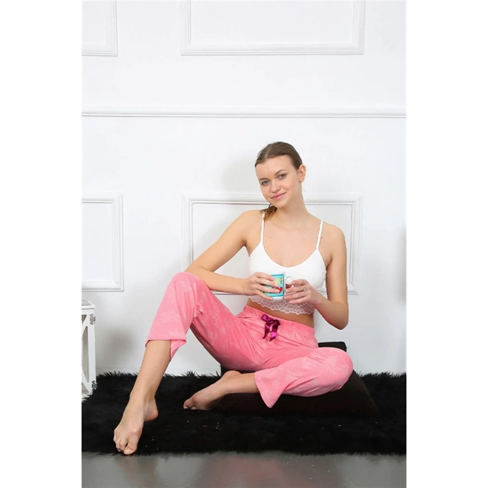 MİRAY- Kadın Pamuklu Alt Pijama Pembe