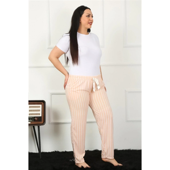 MİRAY- Kadın Pamuklu Büyük Beden Alt Pijama