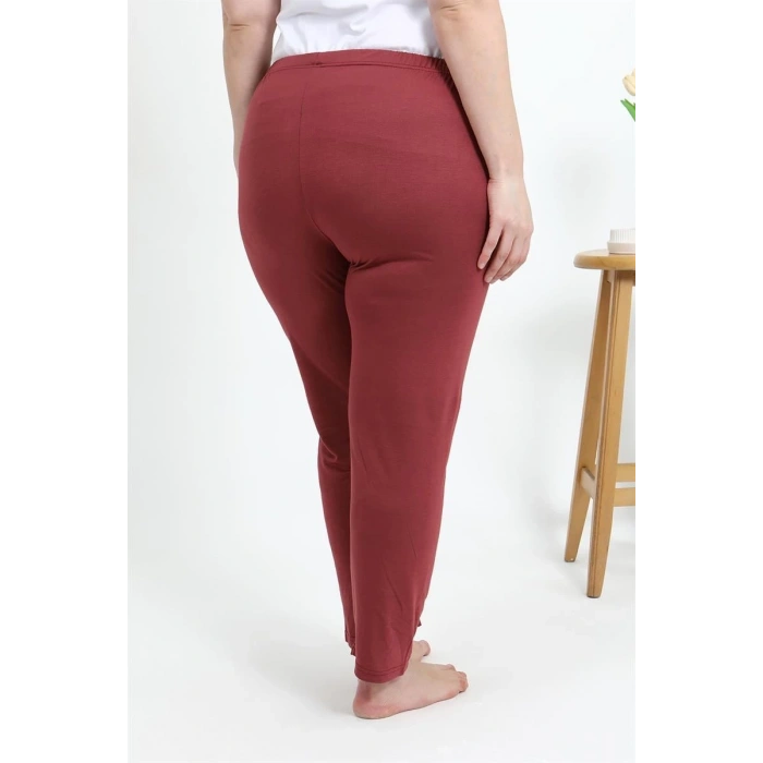 MİRAY- Kadın Pamuklu Büyük Beden Alt Pijama Yavruağzı