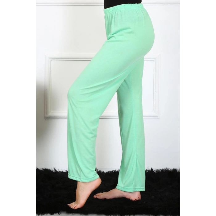 MİRAY- Kadın Pamuklu Tek Alt Pijama Fıstık Yeşili