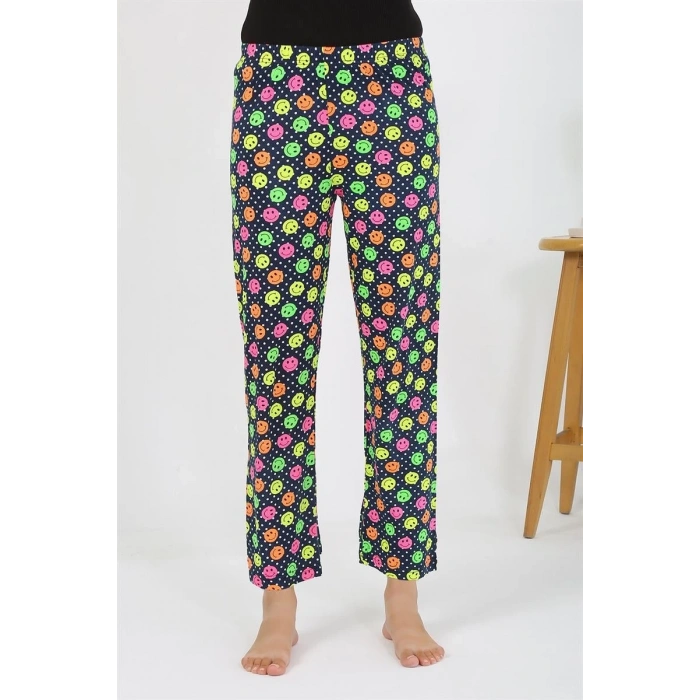 MİRAY- Kadın Penye Smile Desenli Tek Alt Pijama