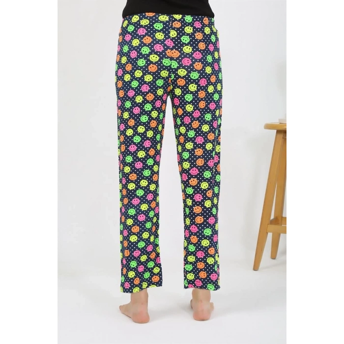 MİRAY- Kadın Penye Smile Desenli Tek Alt Pijama
