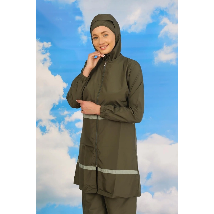 MİRAY- Kadın Tam Tesettür Mayo Haki