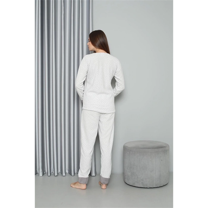 MİRAY- Polar Kadın Pijama Takımı Ekru