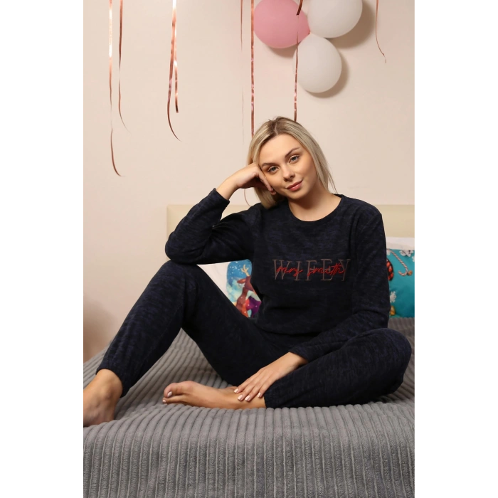 MİRAY- Polar Kadın Pijama Takımı Lacivert