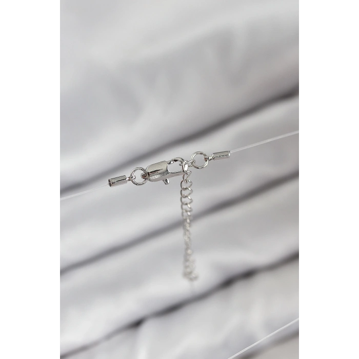 Misineli Kalp Model Gümüş Renk Hayalet Kolye - TJ-BKO10503