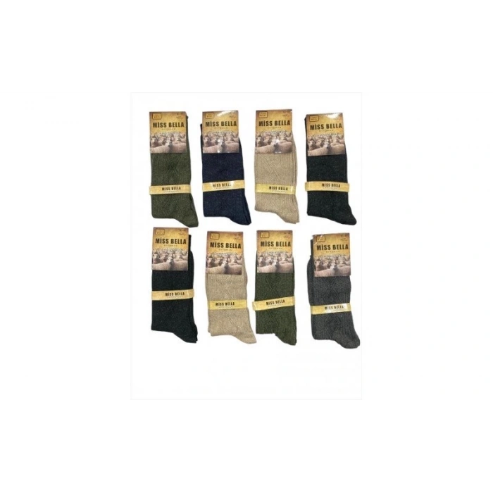 Miss Bella Lamswool Kışlık Erkek  Çorap 8 Adet