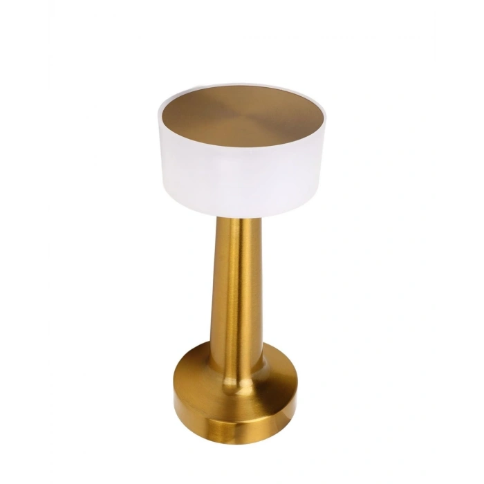 Modern Altın Gövdeli Led Masa Lambası 3 Işık Modlu