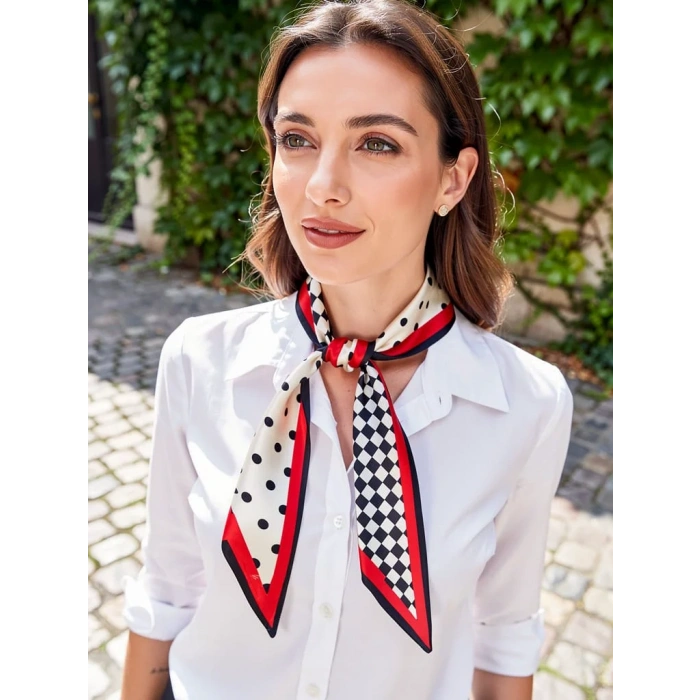 Modern Desenli Kadın Fular – Ceket, Elbise ve Gömlek Kombinleri İçin, Hediye Olarak İdeal