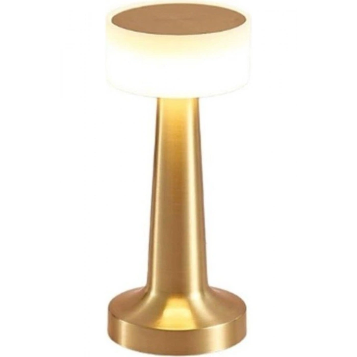 Modern Led Abajur Masa Lambası Dokunmatik 3 Mod Kademeli Şarjlı Dokunm Gold Masa Lambası Orta Kafa