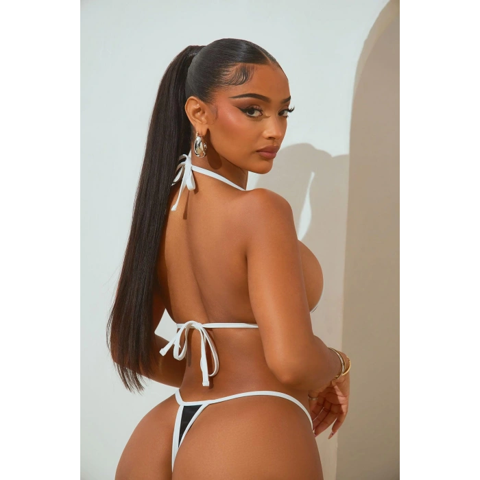 MARSİLYAN- Bayan Metalli Tanga Bikini Takımı