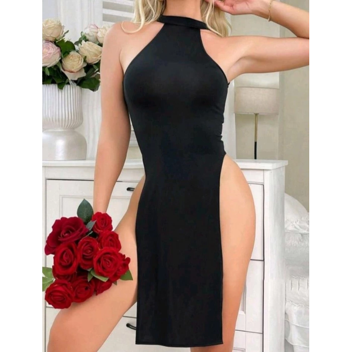 MARSİLYAN- Bayan Siyah Mini Elbise