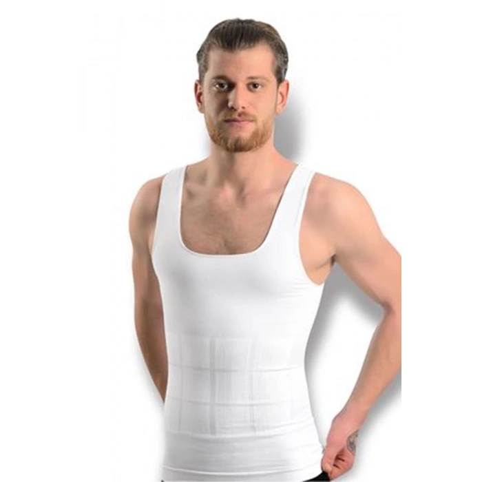 MARSİLYAN- Beyaz Erkek Dikişsiz Vücut Toparlayıcı Korse - 740