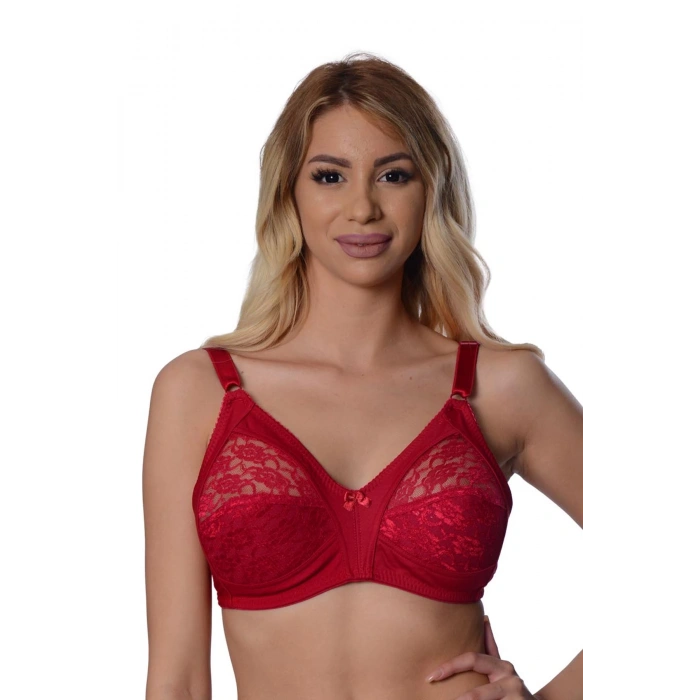 MARSİLYAN- Bordo Dantelli Toparlayıcı Sütyen - 503