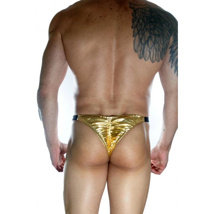 MODLİVE Erkek Arkası Büzgülü Gold Brazillian Slip