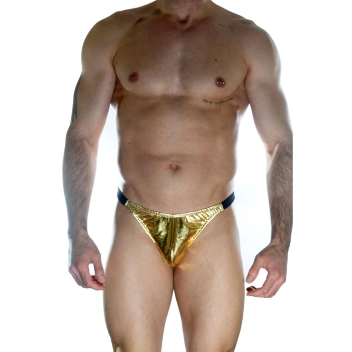 MODLİVE Erkek Arkası Büzgülü Gold Brazillian Slip