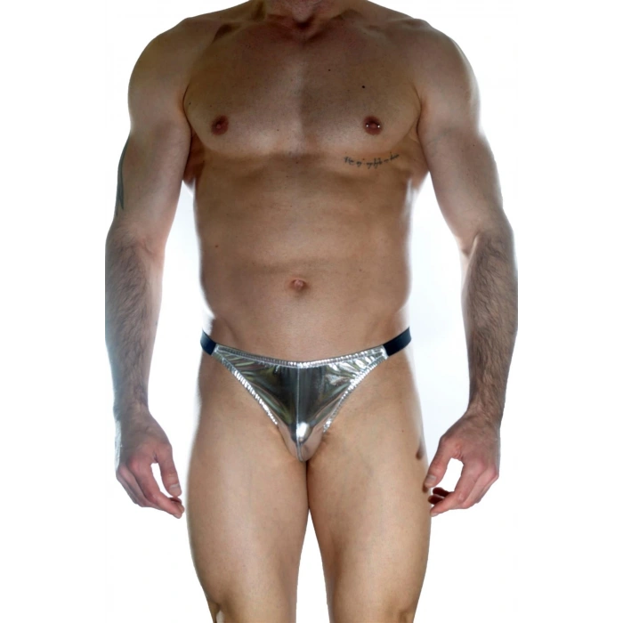 MODLİVE Erkek Arkası Büzgülü Gümüş Brazillian Slip