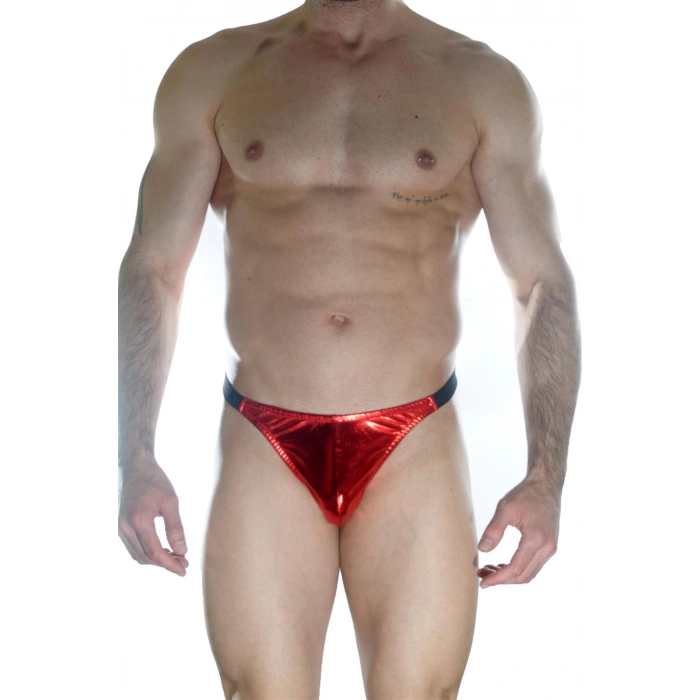 MARSİLYAN- Erkek Arkası Büzgülü Kırmızı Brazillian Slip