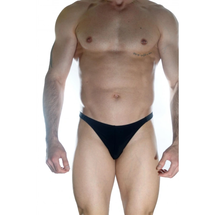 MODLİVE Erkek Arkası Büzgülü Siyah Brazillian Slip
