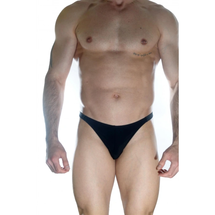 MARSİLYAN- Erkek Arkası Büzgülü Siyah Brazillian Slip