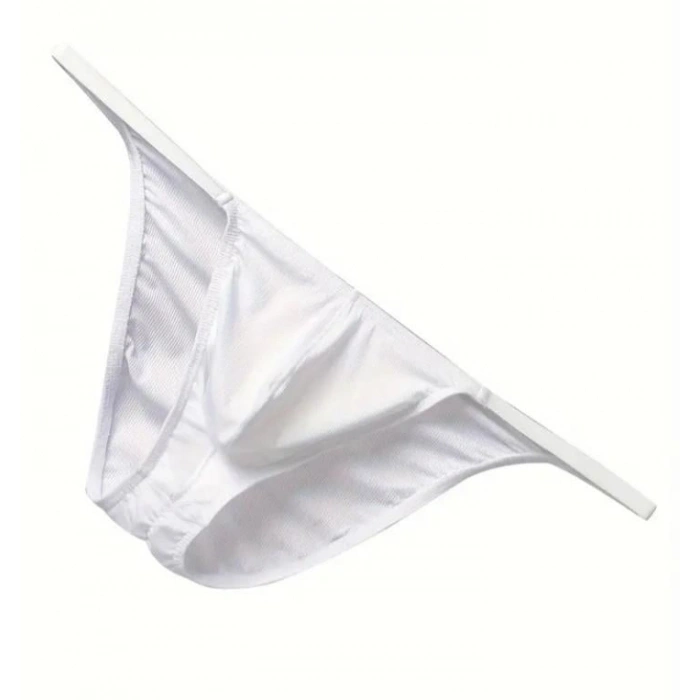 MODLİVE Erkek Beyaz Büzgülü Slip İç Giyim