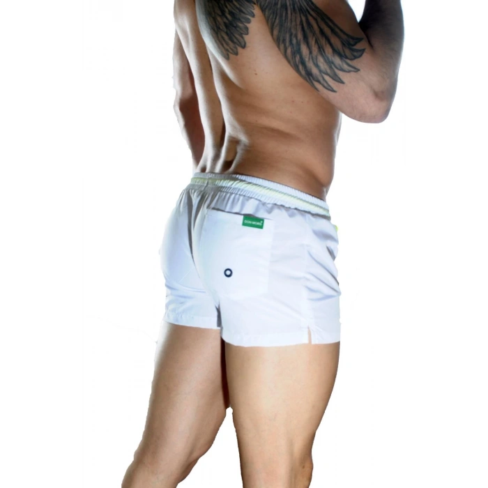 MODLİVE Erkek Beyaz Mini Mayo Short