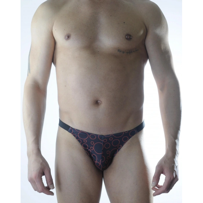 MODLİVE Erkek Daire Desenli Brazillian Slip