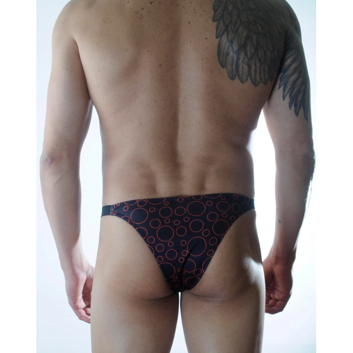 MODLİVE Erkek Daire Desenli Brazillian Slip