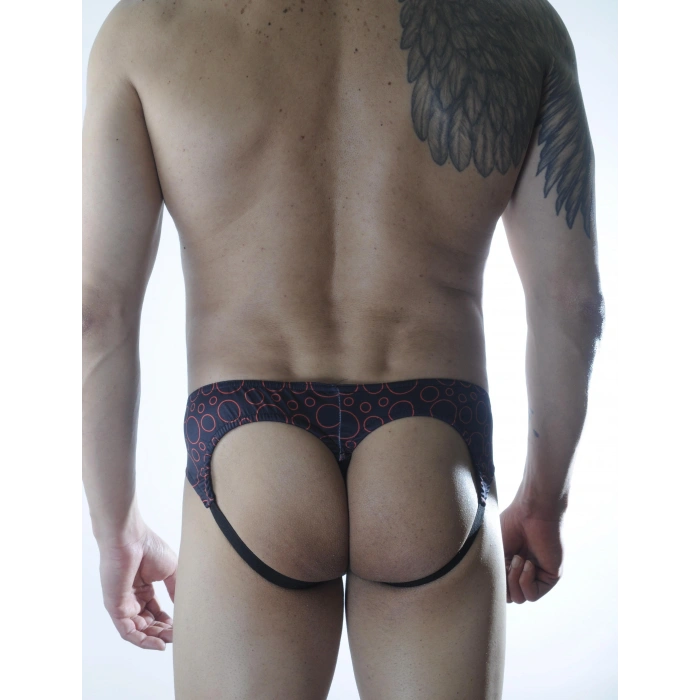 MODLİVE Erkek Daire Desenli Fantezi Jockstrap