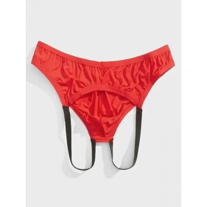 MODLİVE Erkek Fantazi Kırmızı Jockstrap İç Giyim