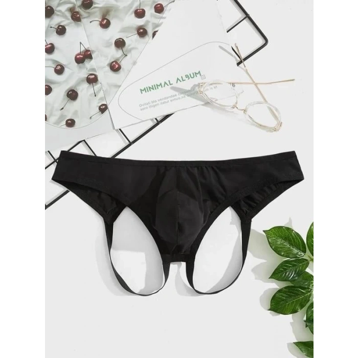 MARSİLYAN- Erkek Fantazi Siyah Jockstrap İç Giyim