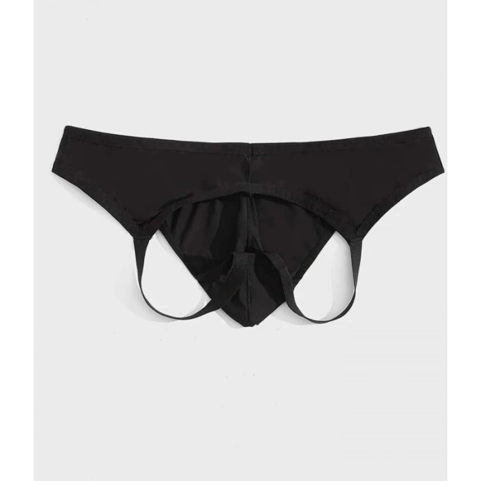 MARSİLYAN- Erkek Fantazi Siyah Jockstrap İç Giyim