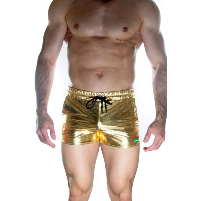 MODLİVE Erkek Gold Lame Short