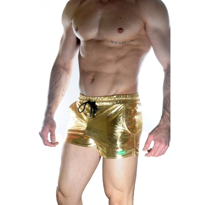 MODLİVE Erkek Gold Lame Short