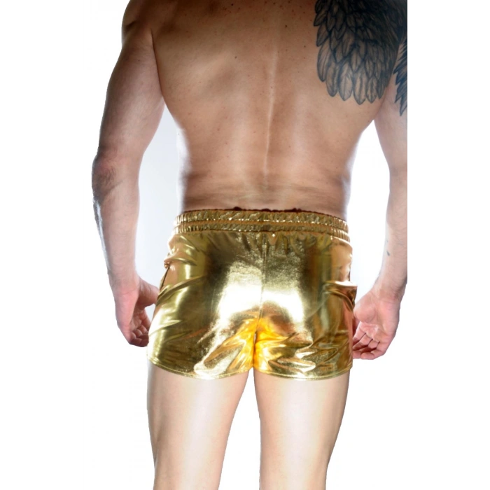 MODLİVE Erkek Gold Lame Short
