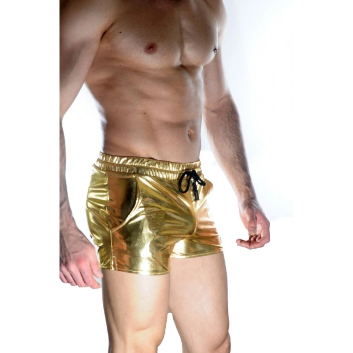 MODLİVE Erkek Gold Lame Short