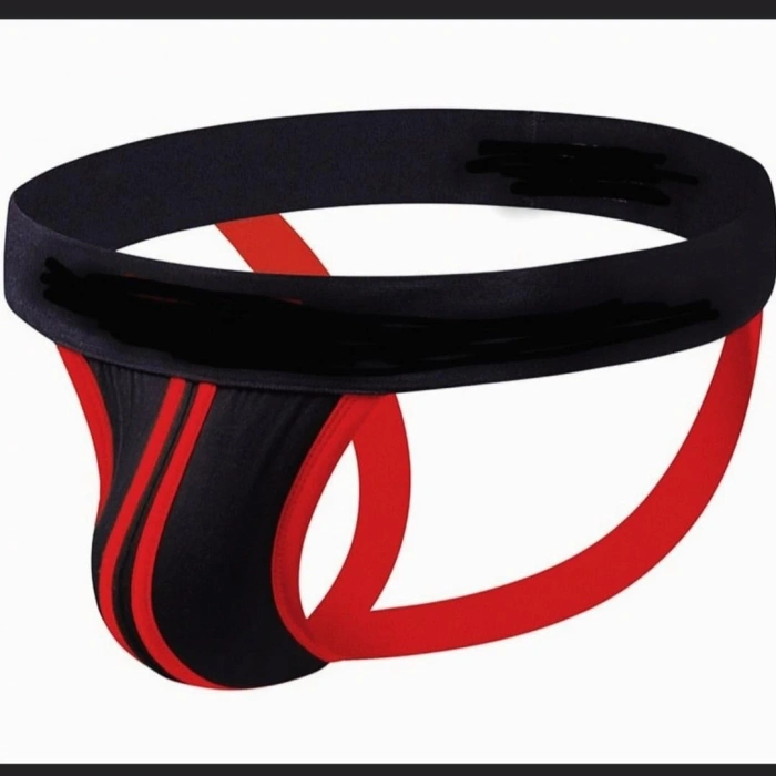 MODLİVE Erkek Kırmızı Şeritli Jockstrap