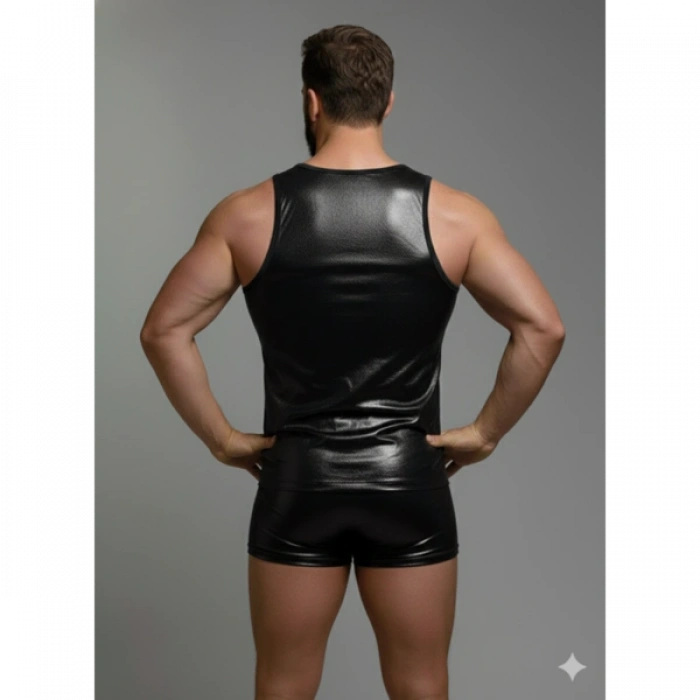 MODLİVE Erkek Lame Tank Top Boxer Takımı