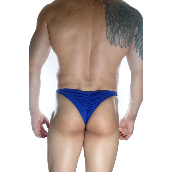 MODLİVE Erkek Mavi Arkası Büzgülü Brazillian Slip