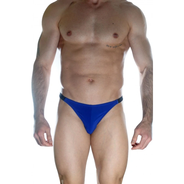 MODLİVE Erkek Mavi Arkası Büzgülü Brazillian Slip
